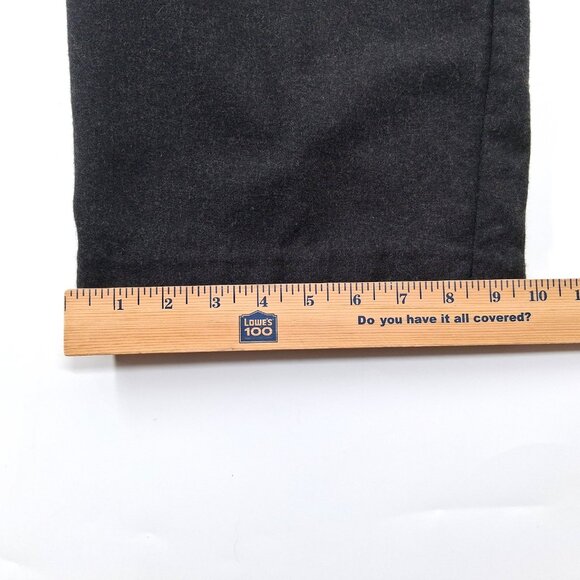 GARY GRAHAM Gray Merino Wool Fold Over Waist Leather Trim Avant Garde Pants 6 - Picture 16 of 16